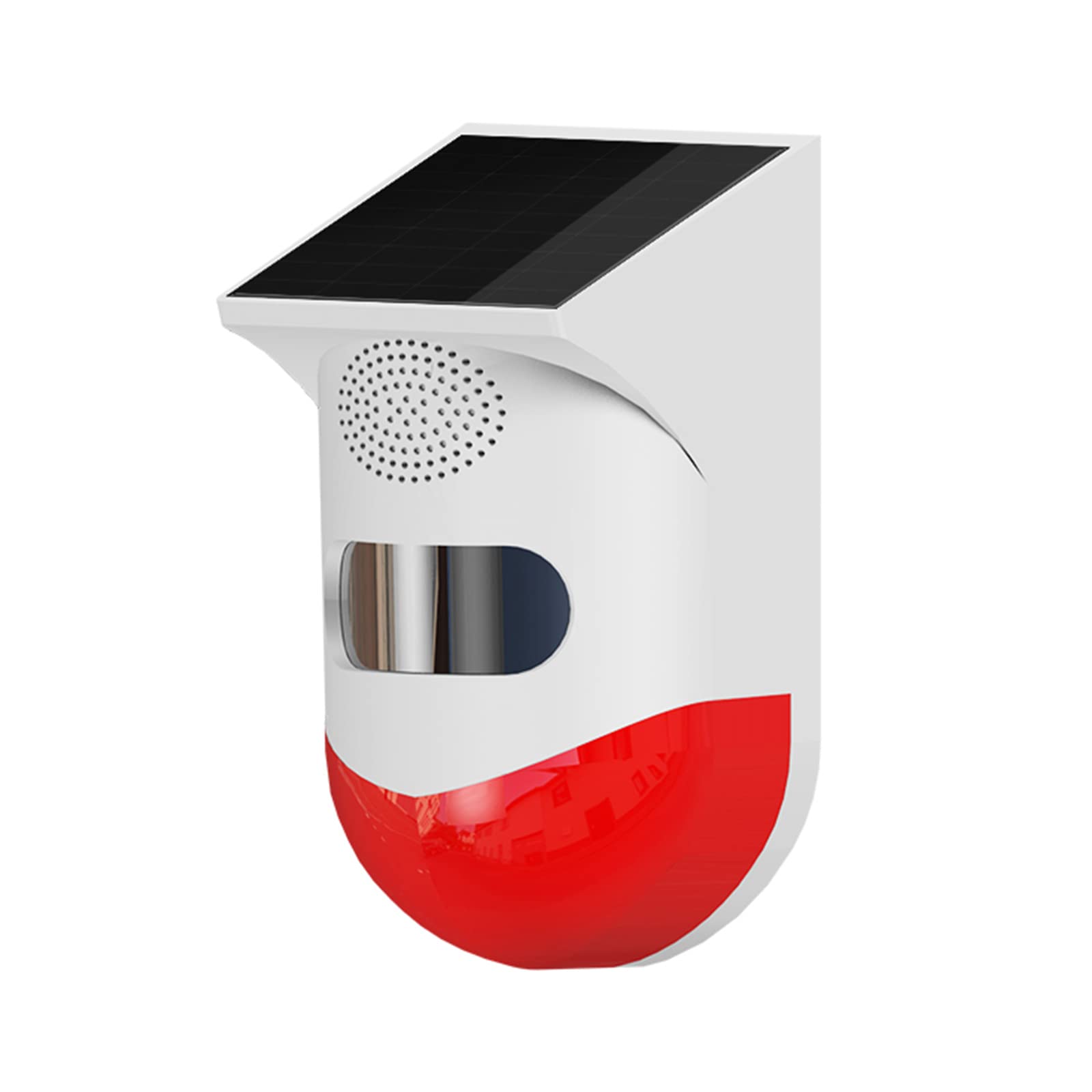 Domary WiFi Alarme de Capteur de Mouvement Extérieur à énergie Solaire avec Sirène 120 DB et Lumière Stroboscopique Détecteur Infrarouge PIR sans Fil Dispositif sécurité pour Les