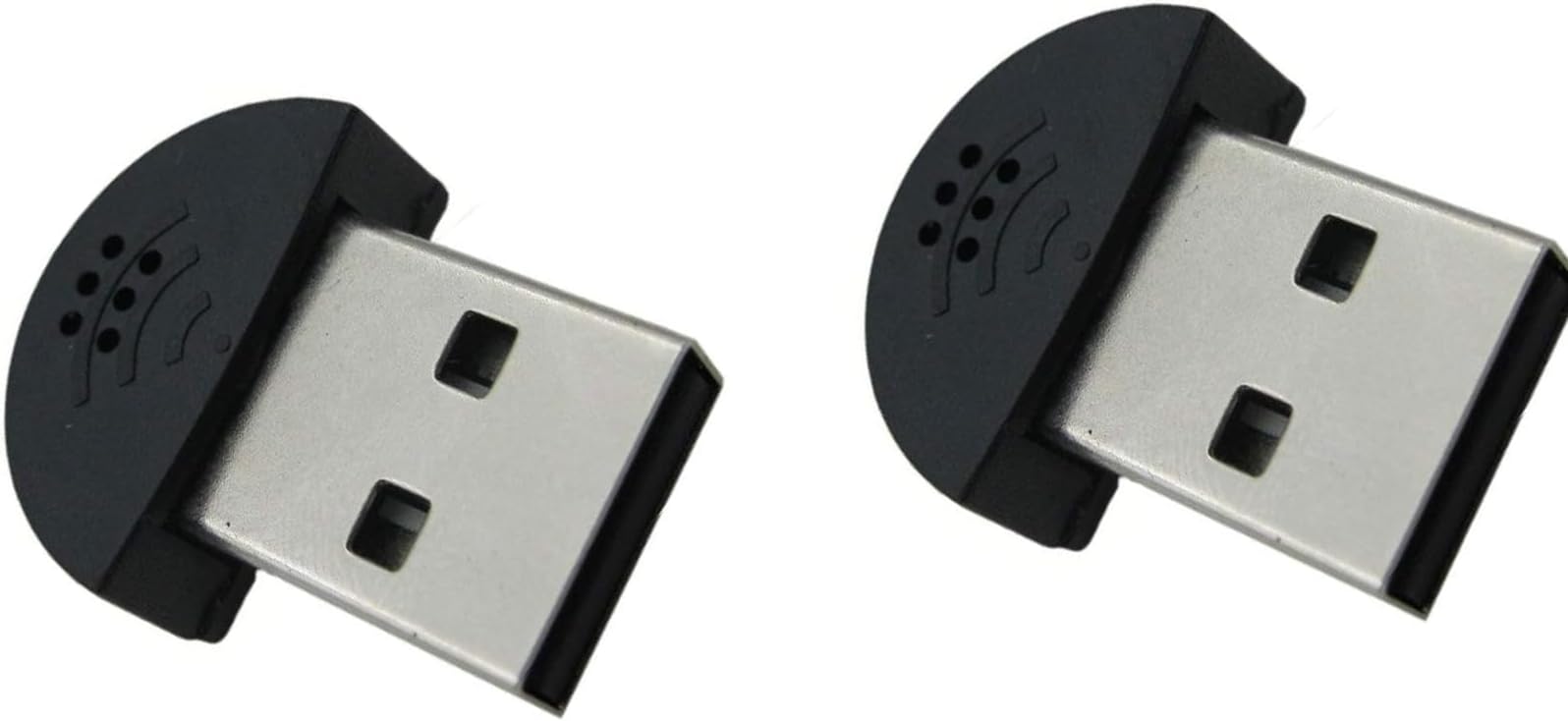 2 Pcs USB 2.0 Mini Microphone for Raspberry Pi 5 4 Model B, Module 3B+, Laptop/Desktop PC Plug and Play for Skype, MSN, Yahoo Recording, YouTube, Google Voice Search and Games