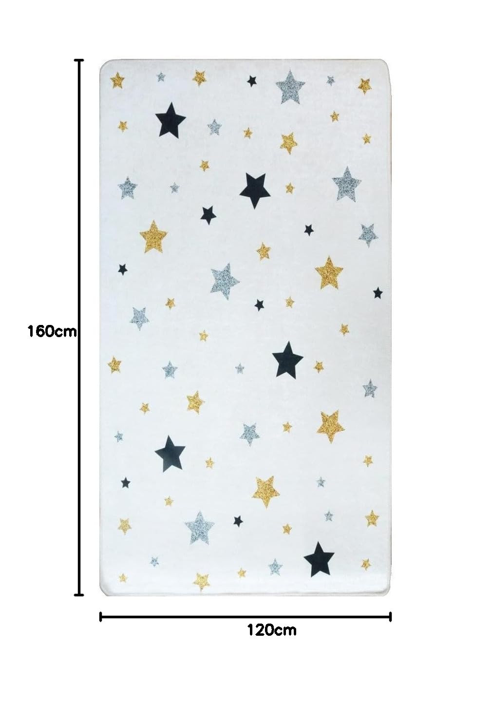 Mani Textile Tapis Etoile Tricolore 120x160cm