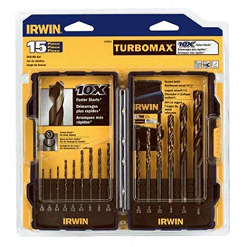 Irwin Industrial Tools 318015 TurboMax Turbo Point Drill Bit Set 15-Piece