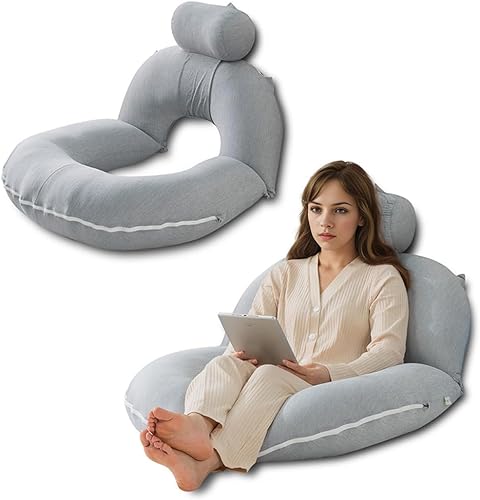 INSEN Almohada de lectura, almohada de espalda para sentarse en la cama para leer, enfermera y relajarse, almohada de lectura para adultos, madres y