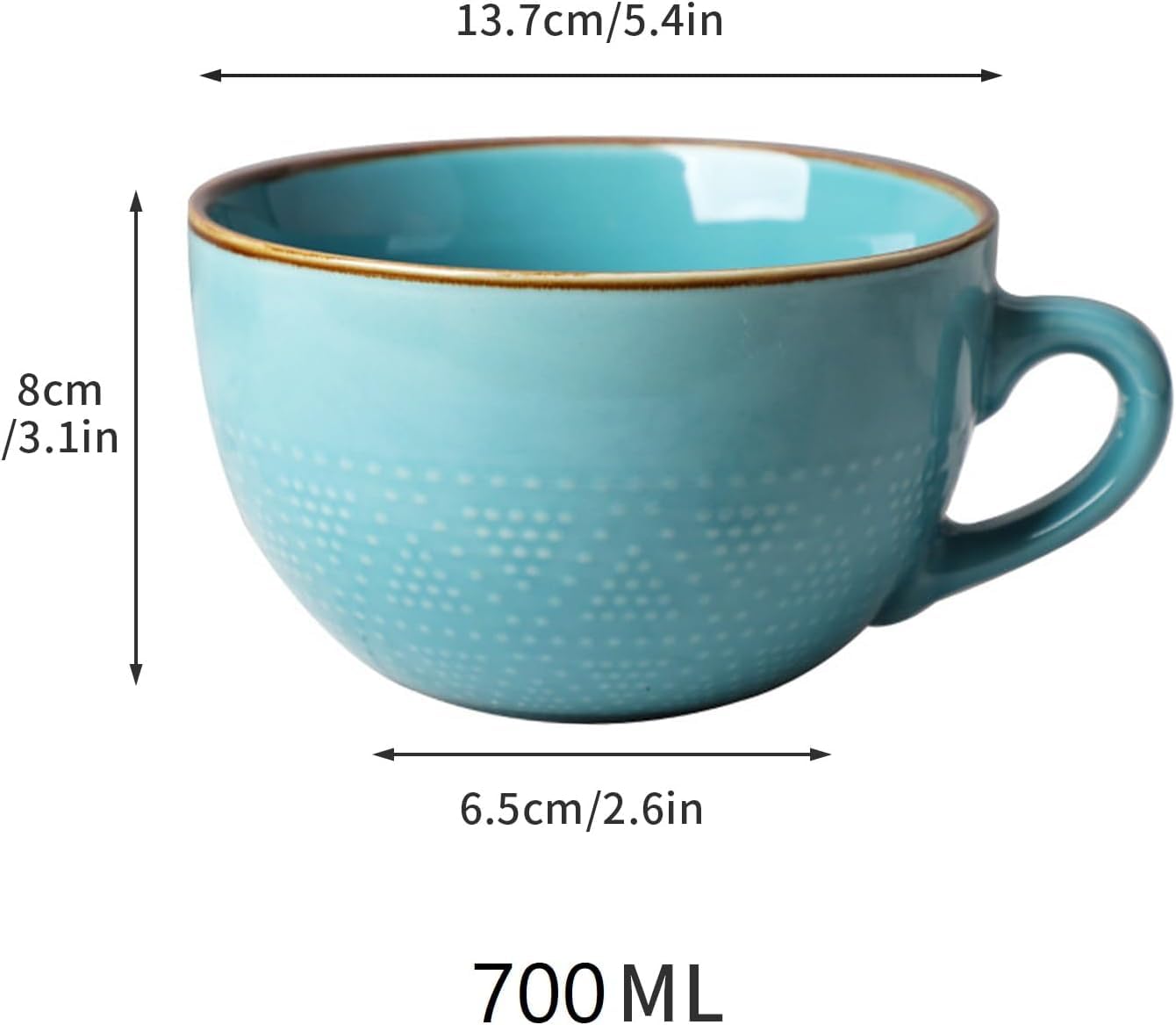 Tazza creativa da 420 ml con piccolo orsetto in ceramica con grande ventre per forno a microonde disponibile con coperchio, tazza da caffè per colazione, tipo A