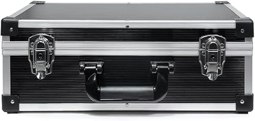 Miniatura 2 de Estuche rígido de aluminio con inserto de espuma personalizable para bricolaje, 14 x 10 x 4 pulgadas (acabado negro)