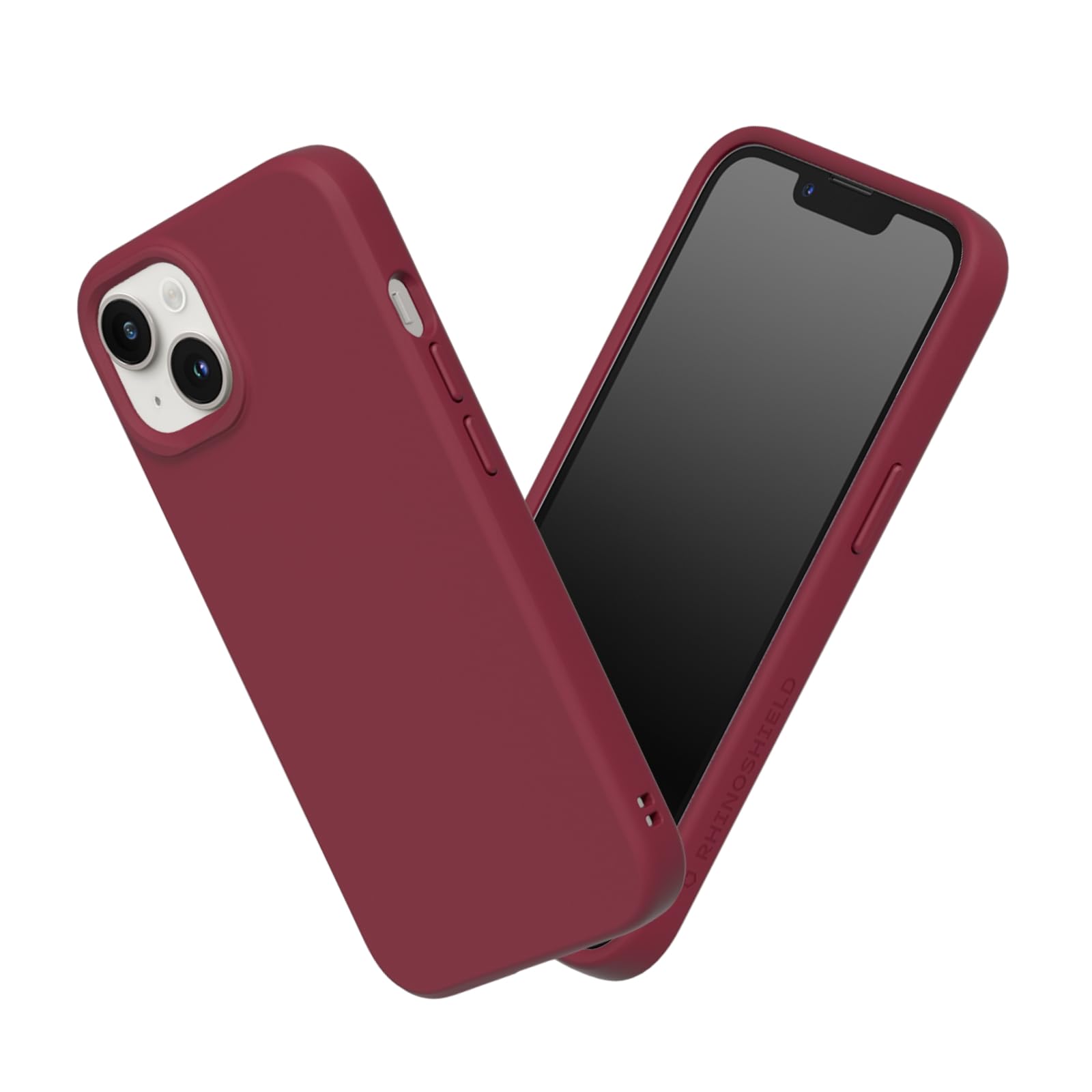 RHINOSHIELD Case Compatible with [iPhone 14] | SolidSuit - Shock Absorbent Slim Design Protective Cover with Premium Matte Finish 3.5M / 11ft Drop Protection - Bordeaux Red
