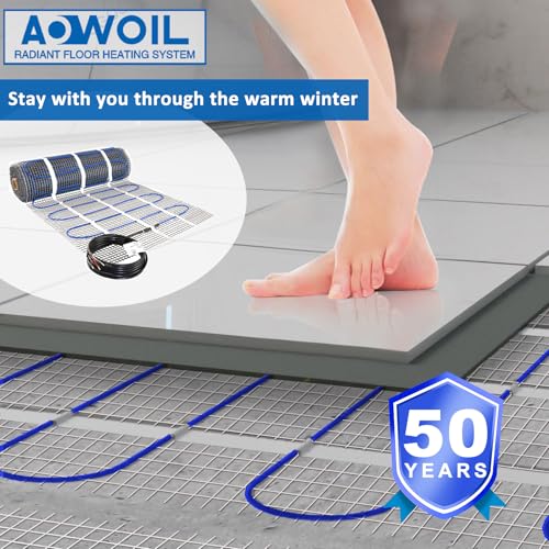 Aowoil RADIANT FLOOR HEAT HEATING SYSTEM 20 Sqft Floor Heat Mat Kit thumb #5