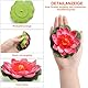 HENGBIRD 6 Stück Schwimmende Blumen Künstliche Seerosen Lotus Wasserlilie Pflanzen 10cm Schwimmpflanzen Teichpflanzen für Aquarium Gartenteich Pool Garten Teich Dekoration