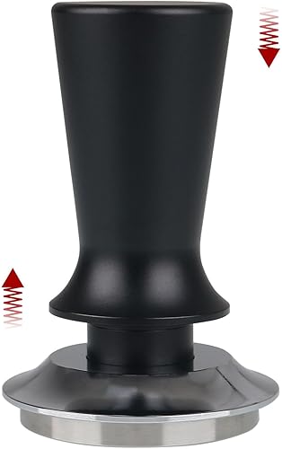 Manipulación manual de café expreso, mango de aluminio de 2.283 in, calibración con base de acero inoxidable, adecuado para la mayoría de máquinas