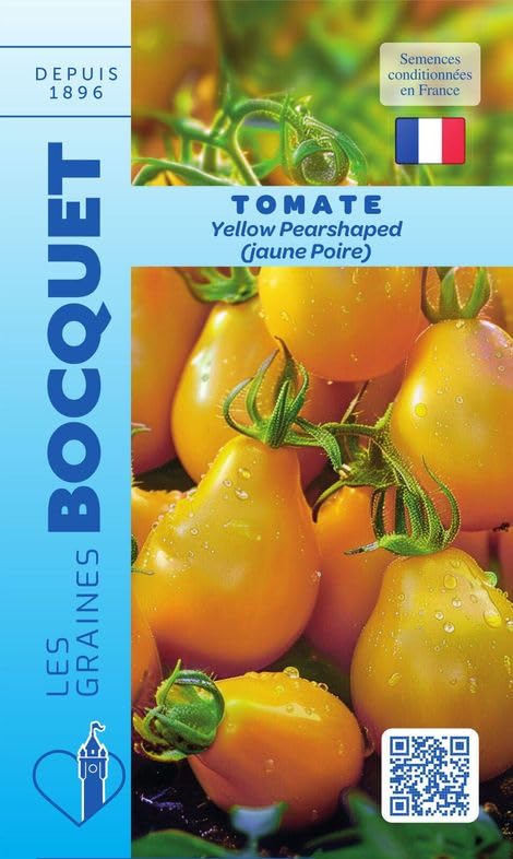 Sachet de graines de Tomate Jaune Poire 'Yellow Pearshaped' - 0,5 g - légume fruit - LES GRAINES BOCQUET