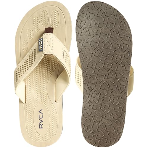 Image of RVCA Perforated T-Bar Sandals - Breathable, Cushioned, and Durable Footwear