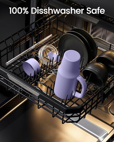 Image of Renoj Insulated Mug 100% Leak Proof Insulated Water Bottle for Iced Coffee & Hot Drinks - Fits Car Cup Holder, Ideal Gift, 2 Straws & Silicone Boot - SnapShift Navy Blue 40 oz