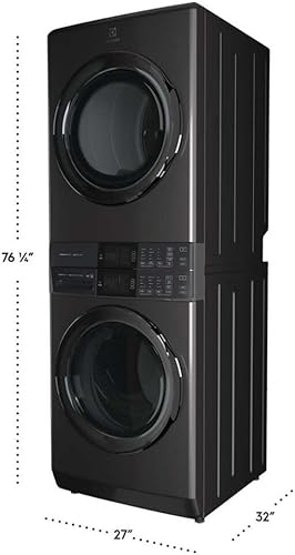 Miniatura 6 de Electrolux Lavadora apilada de 4.5 pies cúbicos y torre de lavandería eléctrica de 8.0 pies cúbicos en color blanco con premezcla SmartBoost, Energy