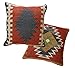 Handicraft Bazarr - Federa per cuscino Kilim in stile indiano fatto a mano, in iuta etnica, 45 x 45 cm, motivo vintage