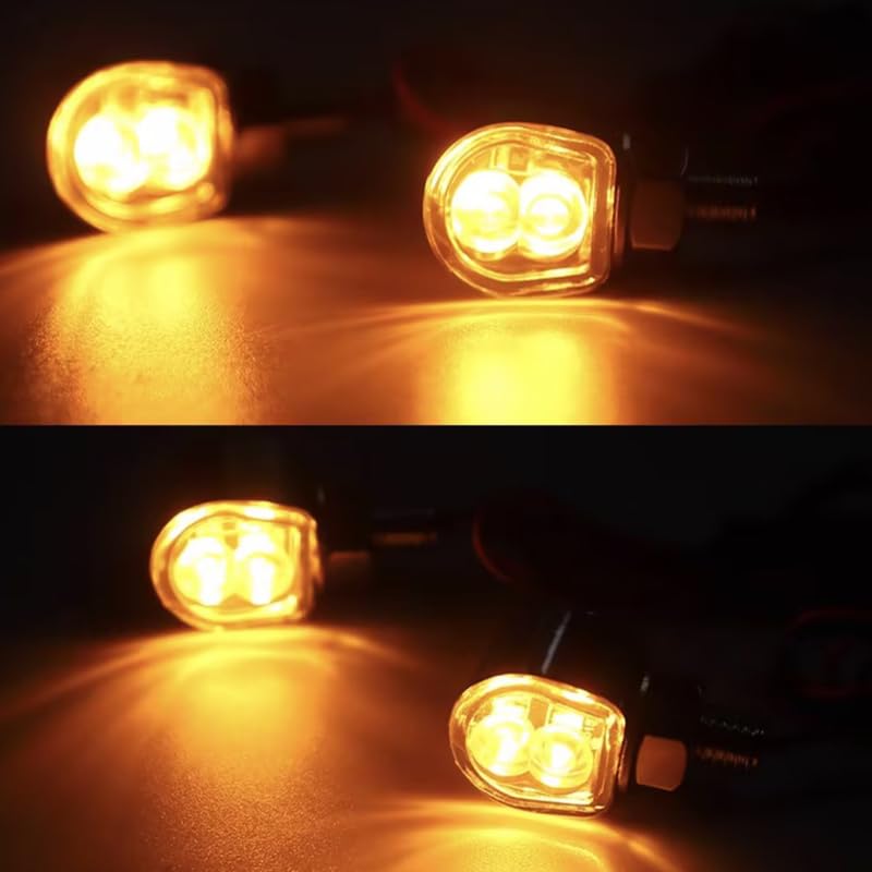 Clignotant LED pour moto 12V feu indicateur direction ambre - 5