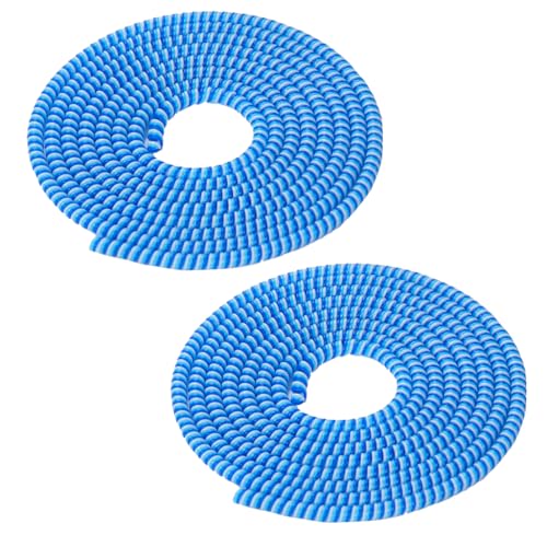 Image of J'TTON Spiral Triple Color (2 Pcs) 1.4 Meters Each-Full Size Cable Cord Charger Protector Saver Winder for iPhone & Android Charging Cables (Blue)