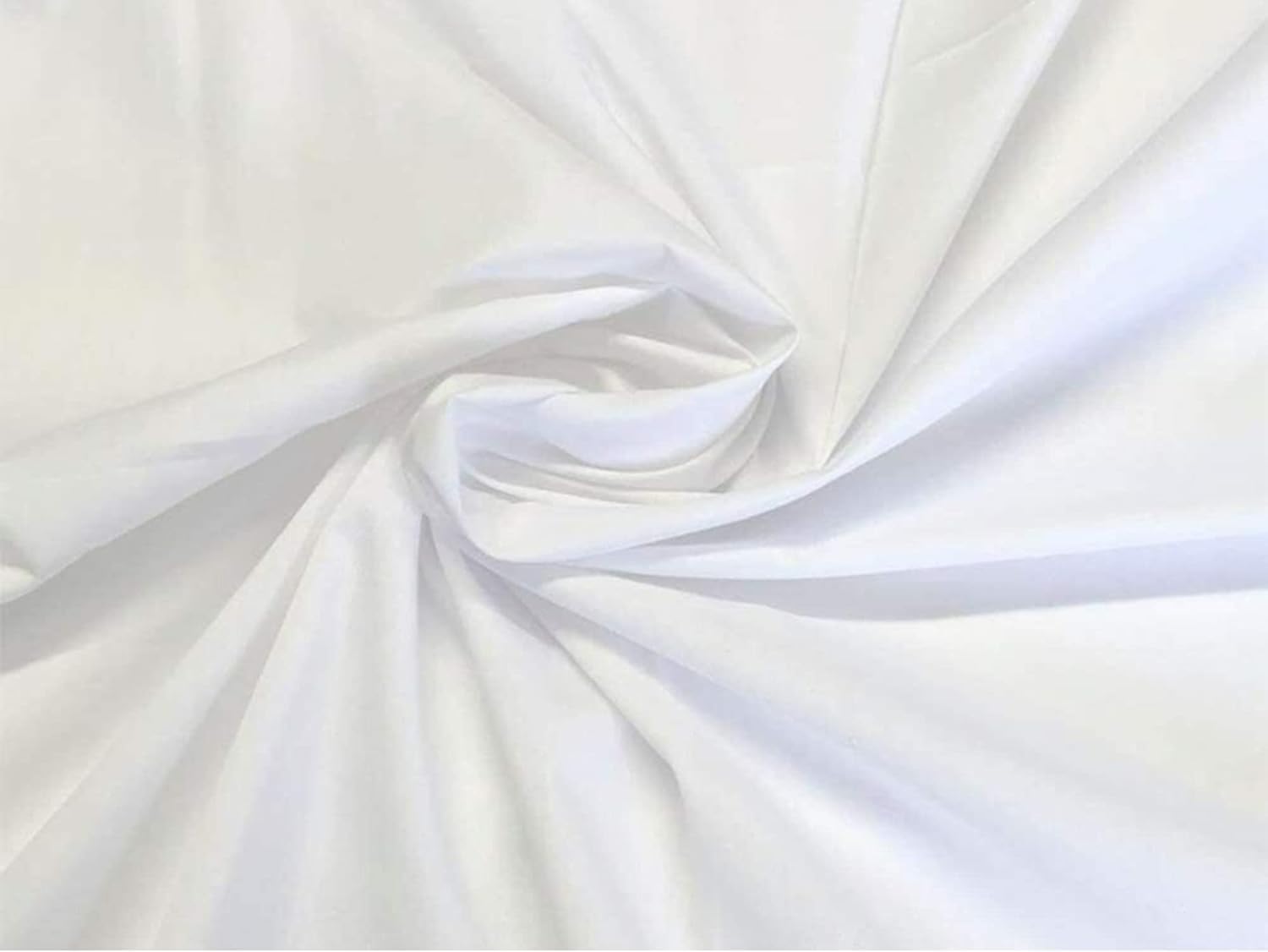 Plain White 100% Cotton Fabric for Arts & Crafts, Dressmaking, Quilting, Sewing, Bedding, Pillowcases, Bunting - 150 CM Extra Wide by BURLAS (White, 1 Metre)