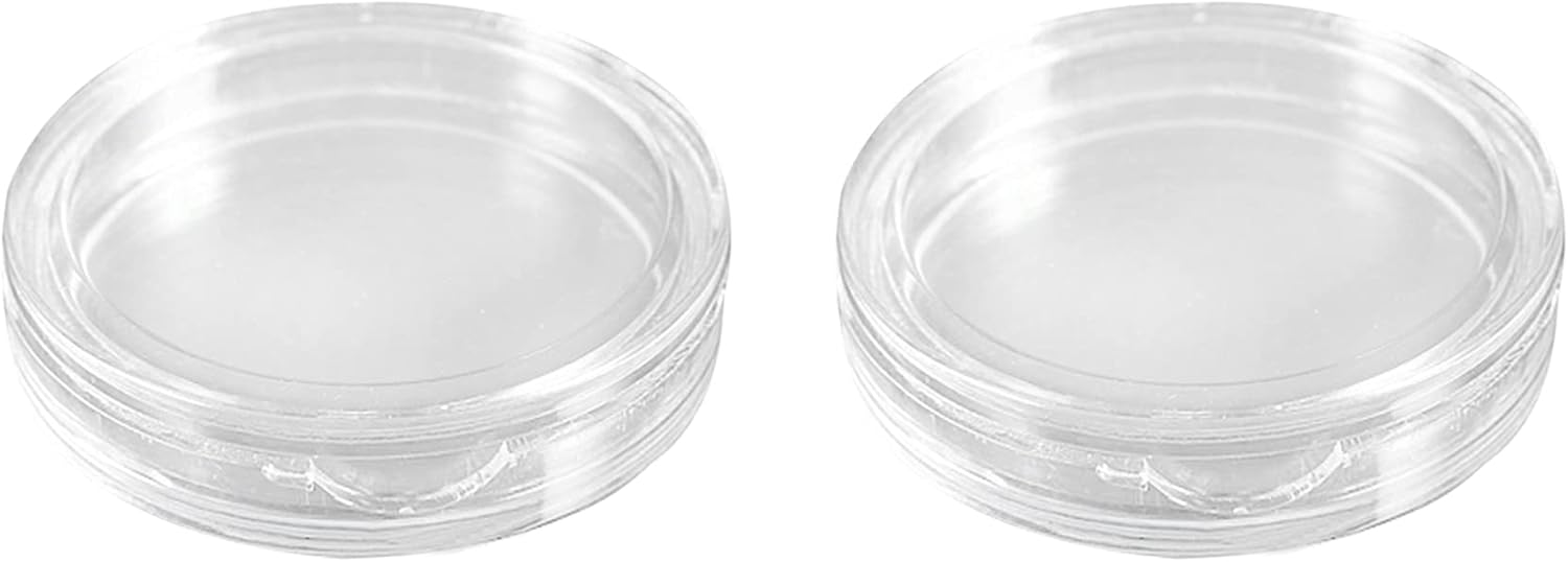 Babal 10 Pcs Transparent Small Plastic Coin Box 23mm & 10 Pcs Small