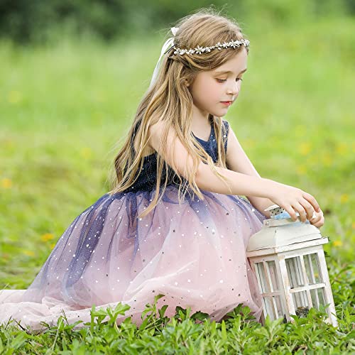 Girls Tulle Formal Wedding Dress Child's Ball Gown Sparkly Pageant Princess Bithday Party Dresses For Girls #TOP5