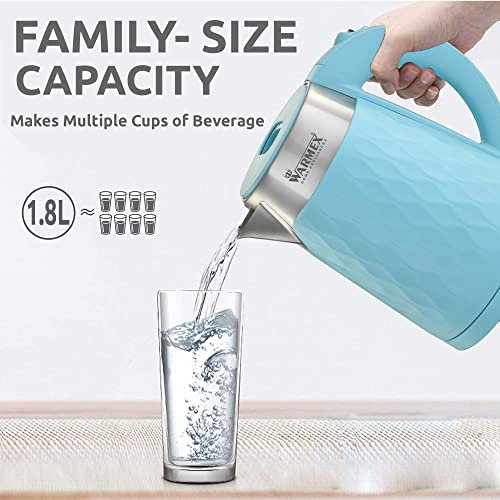 Image of Warmex Home Appliances Boil & Serve 09 with1.8 Litre Capacity | Double Wall Electric Kettle | Stainless Steel Inner Body | Auto Shut Off | Boil-Dry P