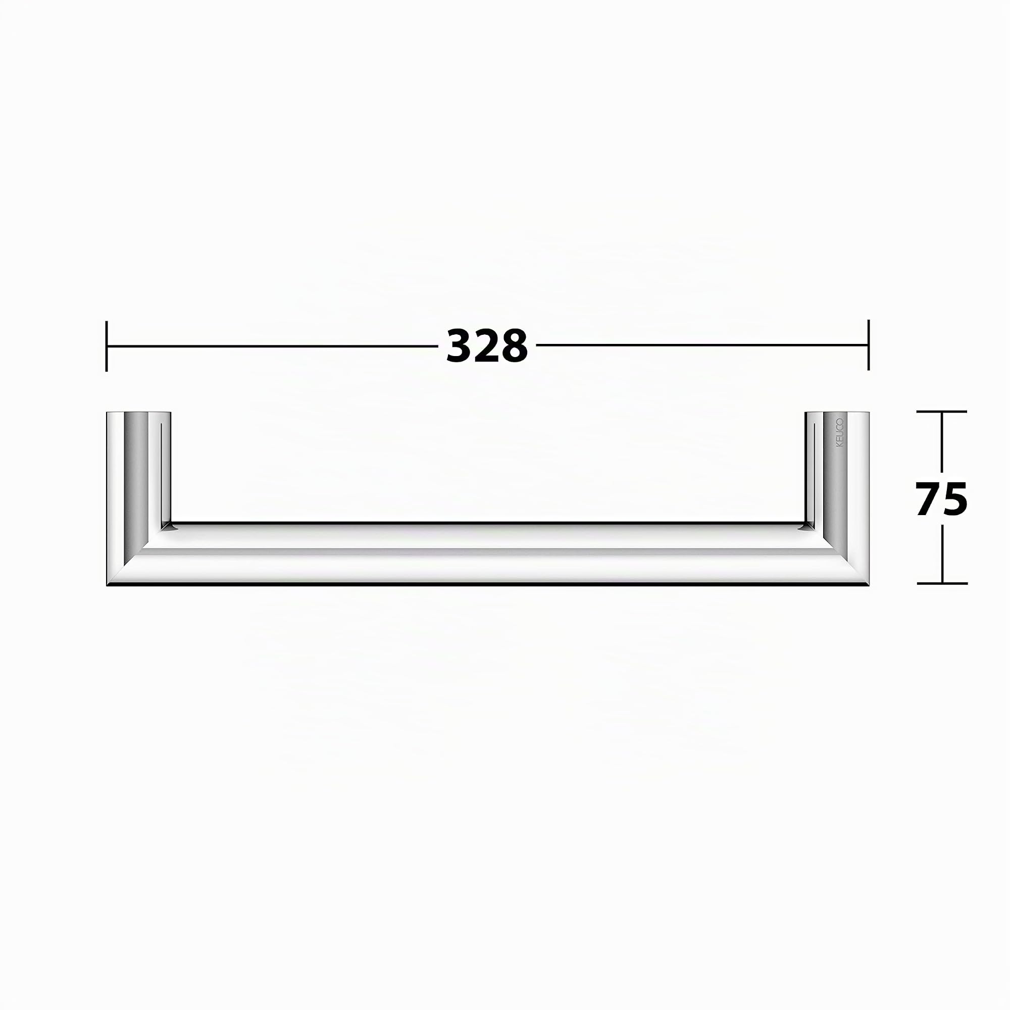 Keuco Reva Maniglione 32,8 cm, metallo cromato, portata fino a 115 kg | Made in Germany, per un facile accesso e una presa stabile nella vasca da bagno e sotto la doccia