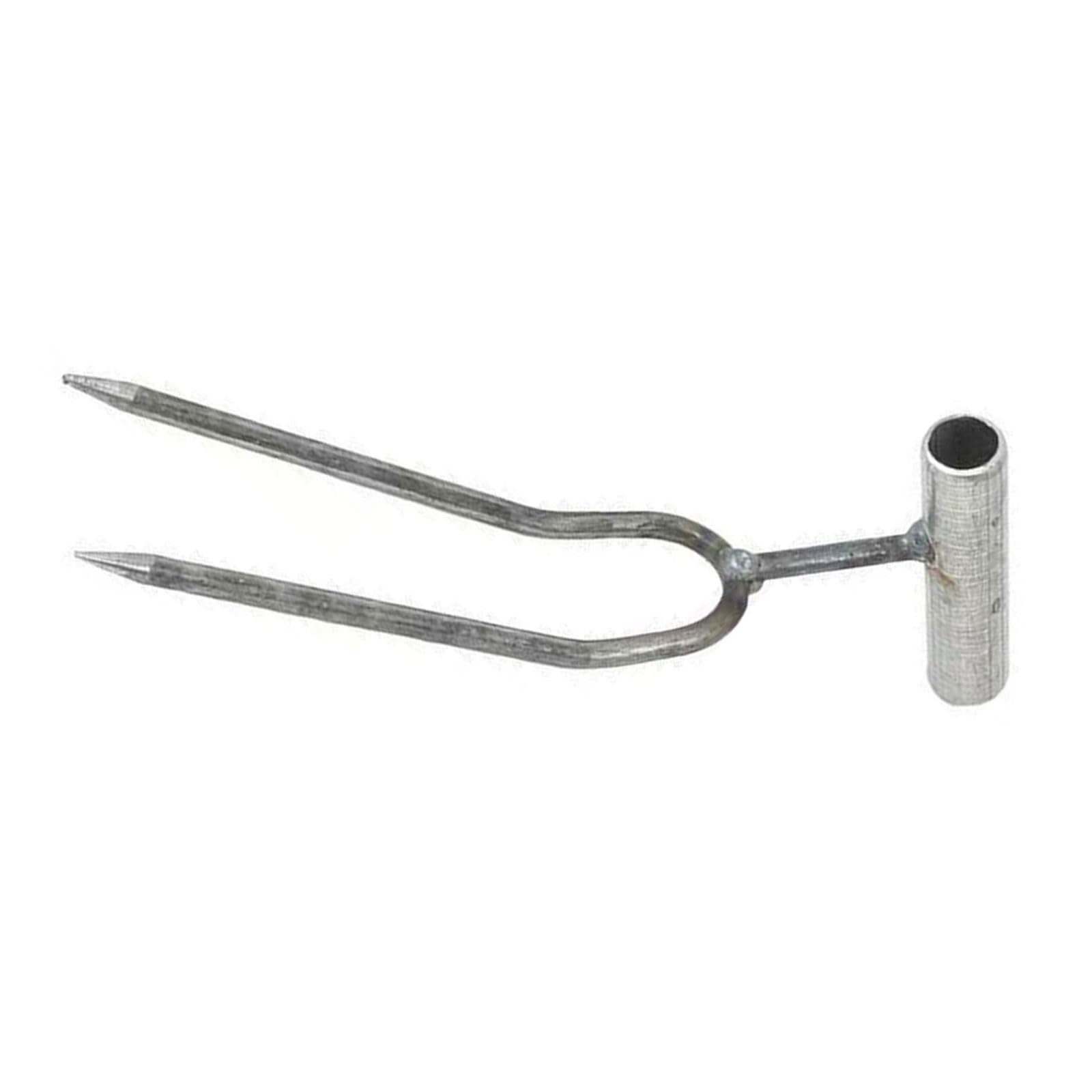Kaccde 1 Pack Iron 2 Prong Root Rakes Hand Fork Ideal For Gardening Soil Aeration Planting And Fertilizing 270Mm Length Garden Rakes