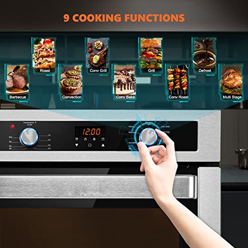 Thermomate ESDS609 24 Inch Single Wall Oven, Etl Certified, Thermomate 2.3Cu. Ft. Electric Built-In Oven thumb #1