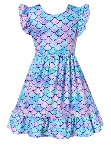 Yousie Toddler Little Girl Dress Ruffle Tie Back Backless Summer Sundress Party Dresses2