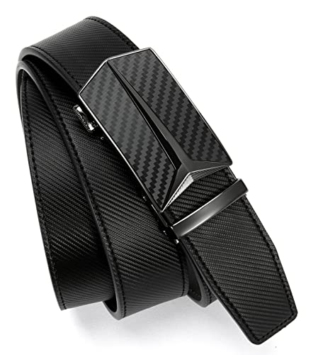 CHAOREN Ratchet Belts for Men - Leather Belt Men for Jeans Casual Dress 1 3/8" - Micro Adjustable Belt Fit Everywhere4