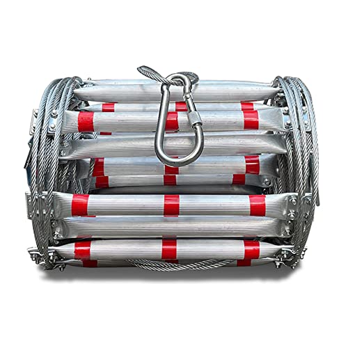 Feuerleitern, Notfall-Strickleiter, Leitersicherheit, feuerfeste Rettungsleiter, schwere multifunktionale Sicherheits-Kletter-Strickleitern, mit Karabinern, für Fensterleiter-Feuer