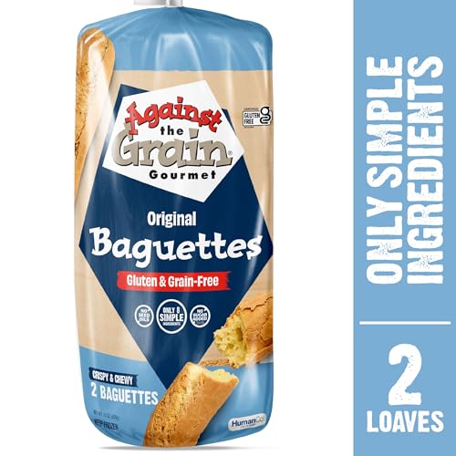 Image of Against the Grain Gluten-Free Original Baguettes, 15 oz, No Grains, Seed Oils or Preservatives; Frozen Bread, 2 Baguettes