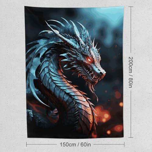 Tenture murale dragon grand format pour dortoir - 2