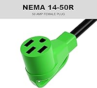 Vista 3 de oviitech NEMA L5-30P a NEMA 14-50R RV Generator Adapter Cable de alimentación, 250V, SJTW 10AWG* 3C, adaptador de conversión de generador macho