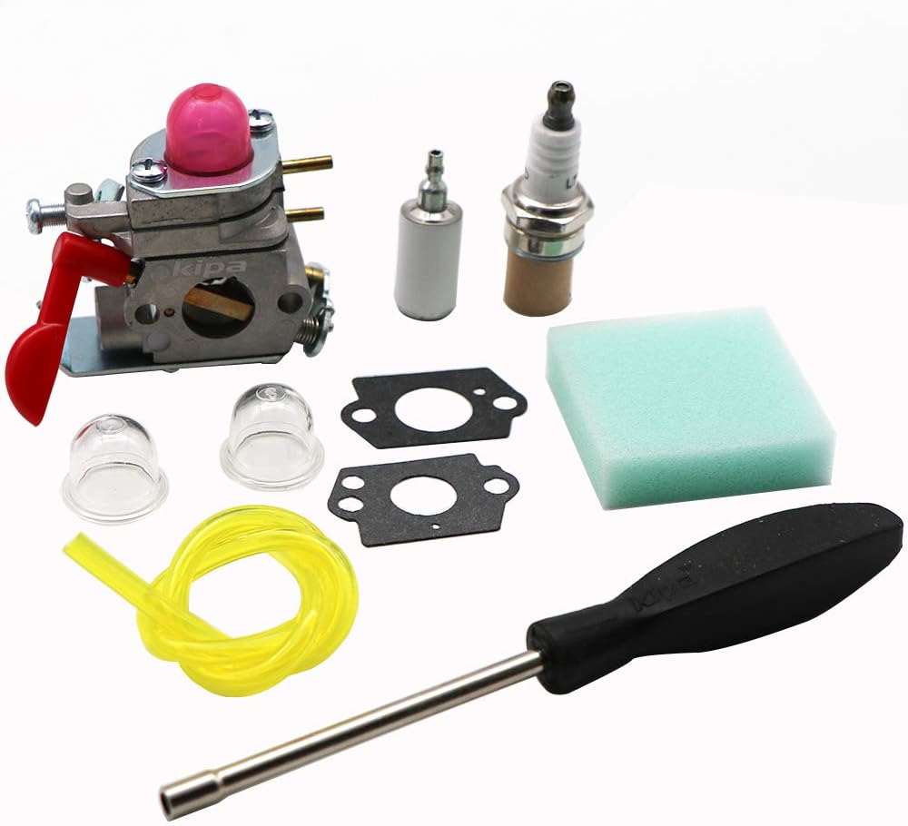 kipa Carburetor Maintence Kit for Poulan Husqvarna 530071811 P4500 P4500E PP26E PP025 PP125 PP258TP PP258TPC PP325 SM705 SM706 Trimmer Pole Pruner ZAMA C1U-W19 358.791530 25cc Craftsman Weedeater
