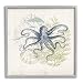 Stupell Industries Weathered Sea Life Overlay Pattern Aquatic Octopus Framed Wall Art, Design By Victoria Barnes