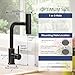 CENOSA Kitchen Faucet with Pull Down Sprayer Waterfall Single Hole Kitchen Sink Faucet Stainless Steel Modern Kitchen Faucets Oil Rubbed Bronze