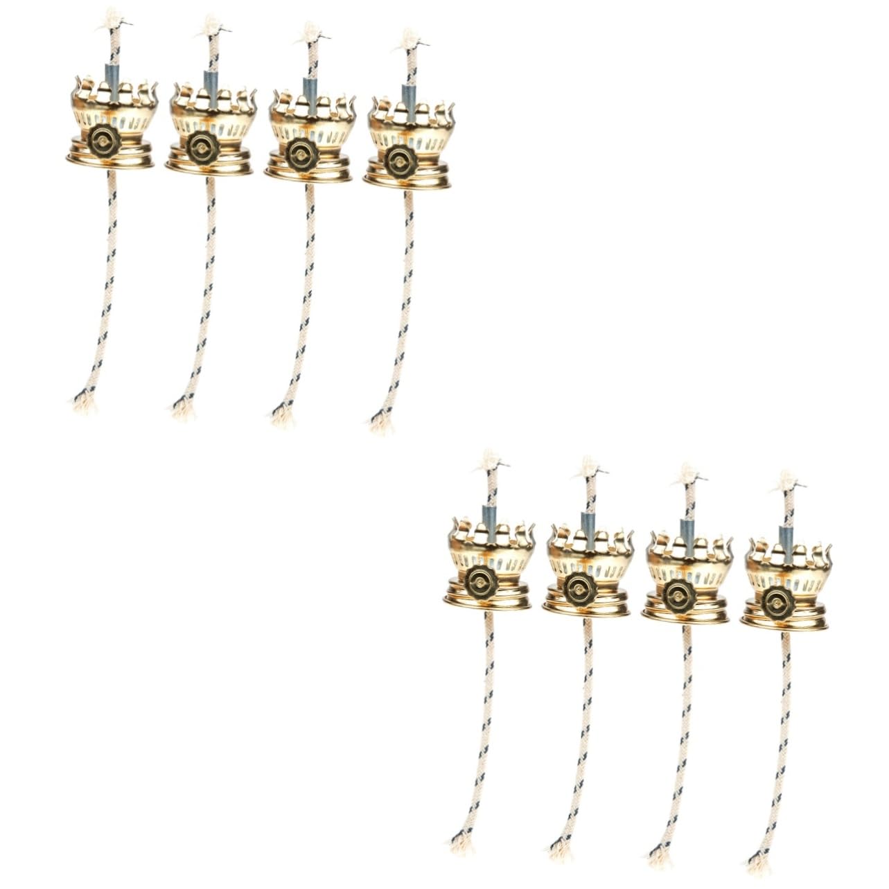 Cabilock 8pcs Oil Lamp Wick Holder Replacement Parts for Kerosene Lamps Design for Vintage Style Home Supplies for -term Use