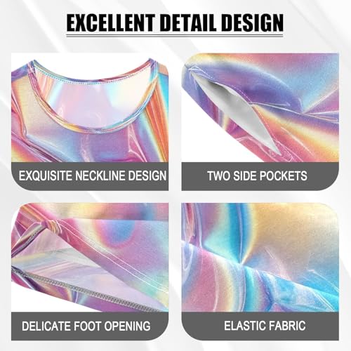 ALAZA Colorful Radiant Pajamas Set Short Sleeve Cotton Sleepwear Summer Pjs 2 Piece 5-14Y4