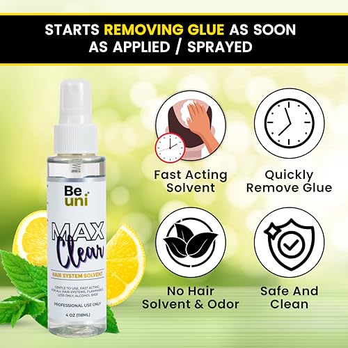 Image of Max Clear C22 Remover Wig Glue Remover Spray Fast Acting Adhesive Remover For Hair Patch & Wigs Citrus Based Skin Friendly Formula (Pack of 2) 118ml