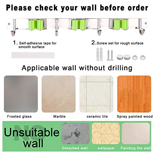 image for HKESTLD Mop and Broom Holder Wall Mount,Broom and Mop Holder Wall Moun