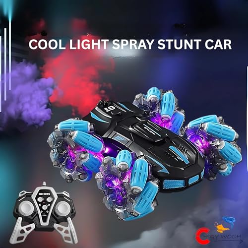 Image of Remote Control Stunt Spray Car for Kids | High Speed Racing with Mist Spray Action | 360 Rotating Dual Sided Off Road Vehicle | Remote Control Extreme Drift Car for Kids & Adults