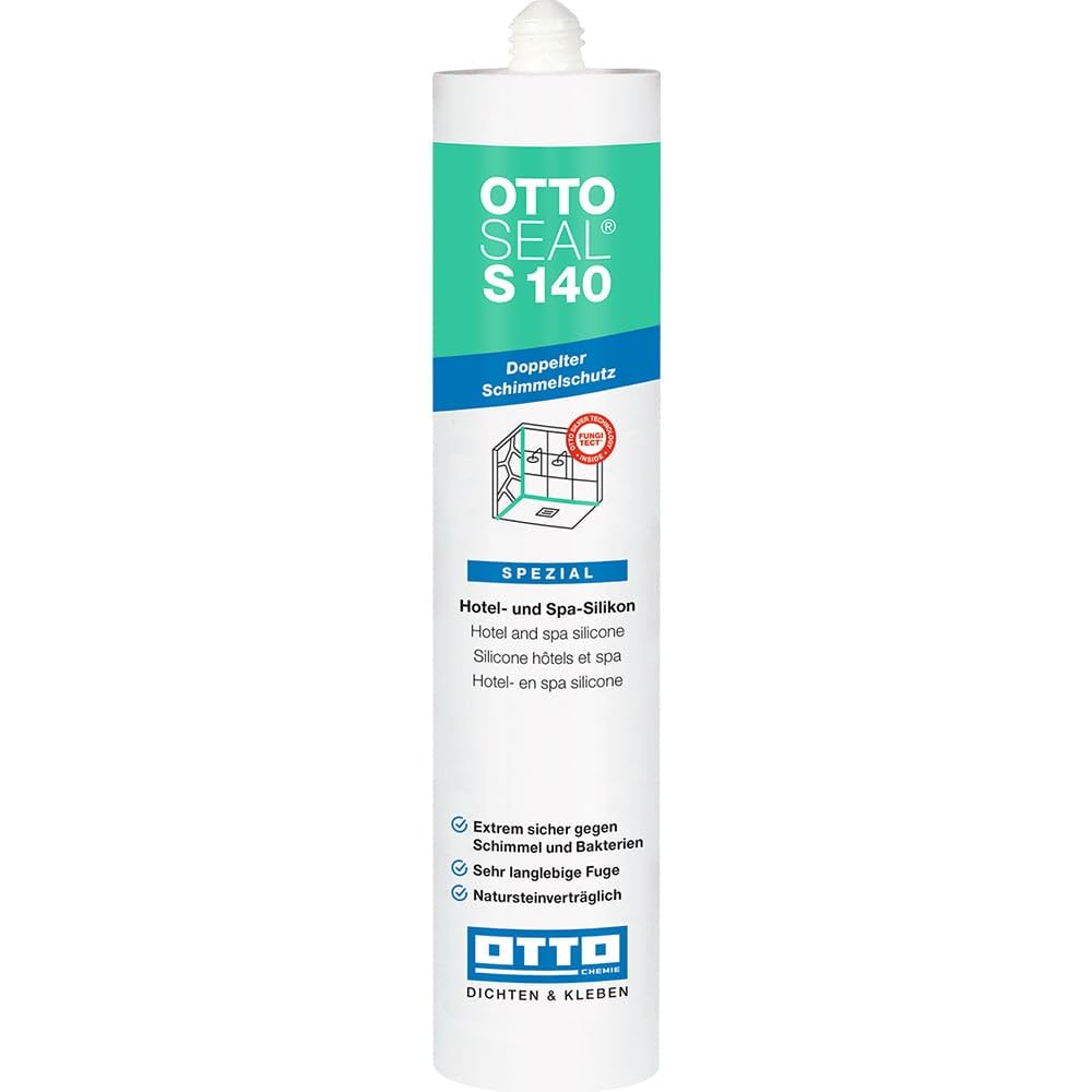 Otto-Chemie OttoSeal S140 - Cartucho de silicona C18, 310 ml, color gris sanitario