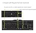 Bluetooth Folding Keyboard Foldable Bluetooth Keyboard Rechargeable Full Size Foldable Keyboard for iOS Phone Android Smartphone Tablet Windows Laptop