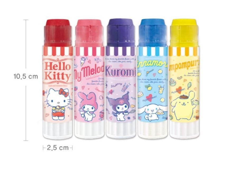 Cute Colored Glue Sticks, 25 Gram, 5 Count