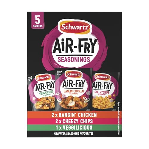 Schwartz Air Fryer Seasoning Selection Box – 5 Sachets |