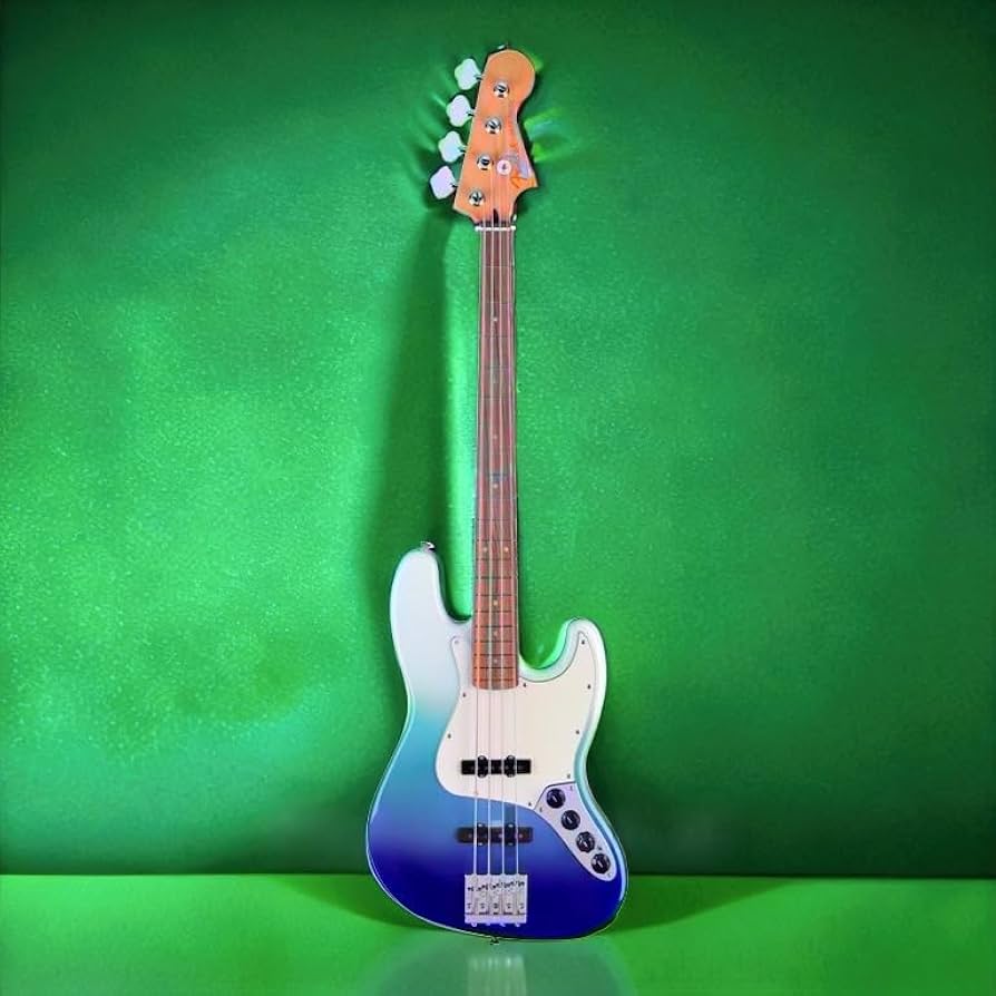 Amazon.com: Fender Player Plus Jazz Bass, Belair Blue, Pau Ferro
