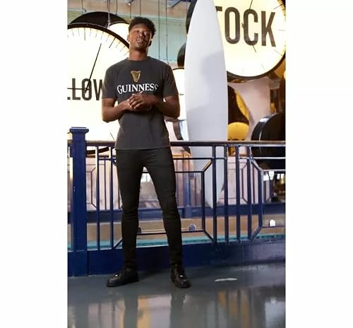 Distressed Trademark Label Guinness Short Sleeve T-Shirt - 2X-Large #TOP5