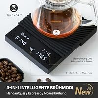 TIMEMORE Black Mirror Basic 3 Kaffeewaage Für Pour-Over & Espresso, Mit Timer, 0,1g Hochpräzise Digitale Waage Mit 3 Brühmodi & Verhältnisfunktion, oz/kg Umschaltbar, 1600mAh Akku, USB-C, Schwarz – Ansicht 2