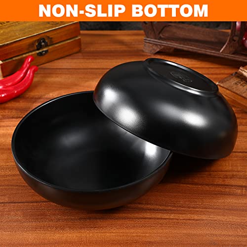 Topbathy Melamine Serving Bowls：2Pcs Japanese Style Salad Bowls Reusable Mixing Bowls Large Ramen Bowls Deep Soup Bowl For Family Kitchen #TOP4