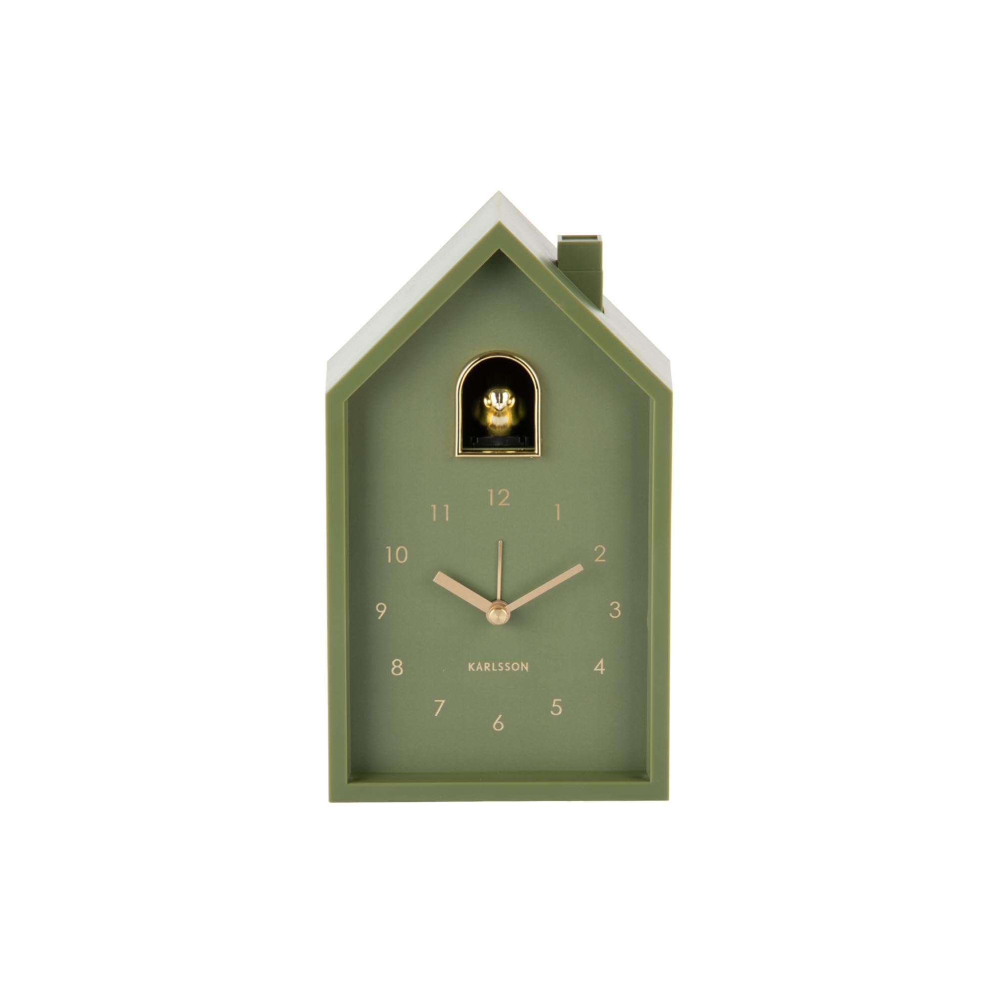 Karlsson KA6077GR Horloge murale moderne Motif coucou Vert