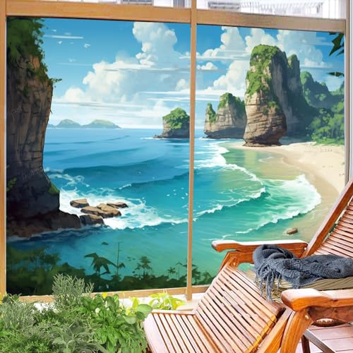 Vinilo decorativo para ventana tamaño 31.5x55.1 pulgadas x2 miniatura 4