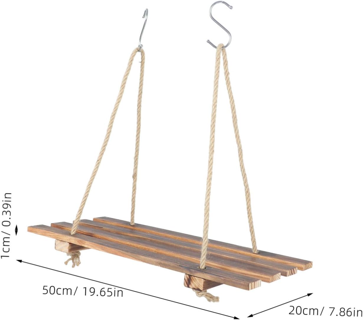 BESPORTBLE Wooden Hanging Plant Shelf, Coffee Wall Hanger Xmas for Window image 2